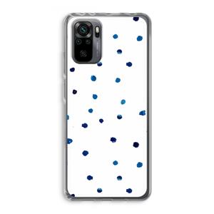 CaseCompany Blauwe stippen: Xiaomi Redmi Note 10 Pro Transparant Hoesje