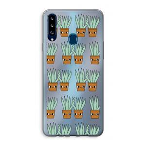 CaseCompany Sansevieria: Samsung Galaxy A20s Transparant Hoesje