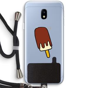 CaseCompany Frisco: Samsung Galaxy J3 (2017) Transparant Hoesje met koord