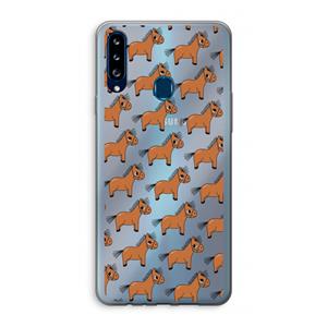 CaseCompany Pony: Samsung Galaxy A20s Transparant Hoesje