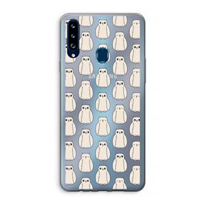 CaseCompany Uilen: Samsung Galaxy A20s Transparant Hoesje