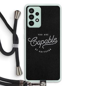 CaseCompany Capable: Samsung Galaxy A52s 5G Transparant Hoesje met koord