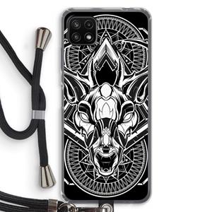 CaseCompany Oh Deer: Samsung Galaxy A22 5G Transparant Hoesje met koord