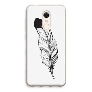 CaseCompany Pluim: Xiaomi Redmi 5 Transparant Hoesje