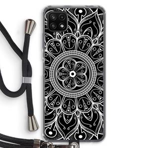 CaseCompany Roses Are Red: Samsung Galaxy A22 5G Transparant Hoesje met koord
