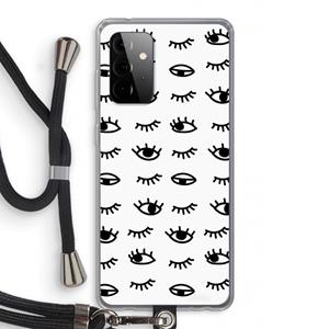 CaseCompany Eye pattern #2: Samsung Galaxy A72 5G Transparant Hoesje met koord