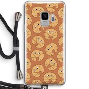 CaseCompany Croissant: Samsung Galaxy S9 Transparant Hoesje met koord