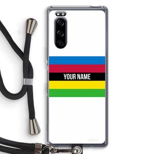 CaseCompany WK Wielrennen: Sony Xperia 5 Transparant Hoesje met koord