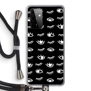 CaseCompany Eye pattern #3: Samsung Galaxy A72 5G Transparant Hoesje met koord