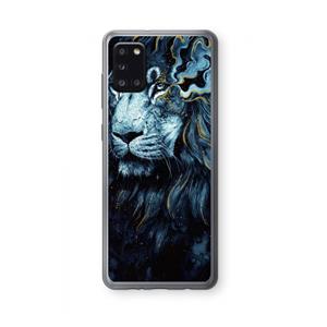CaseCompany Darkness Lion: Samsung Galaxy A31 Transparant Hoesje