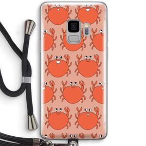 CaseCompany Krab: Samsung Galaxy S9 Transparant Hoesje met koord