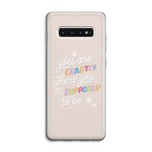 CaseCompany Right Place: Samsung Galaxy S10 4G Transparant Hoesje