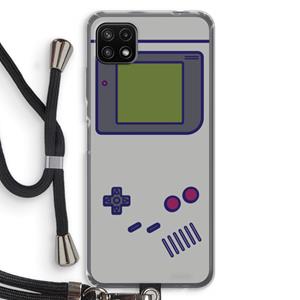 CaseCompany Game On: Samsung Galaxy A22 5G Transparant Hoesje met koord