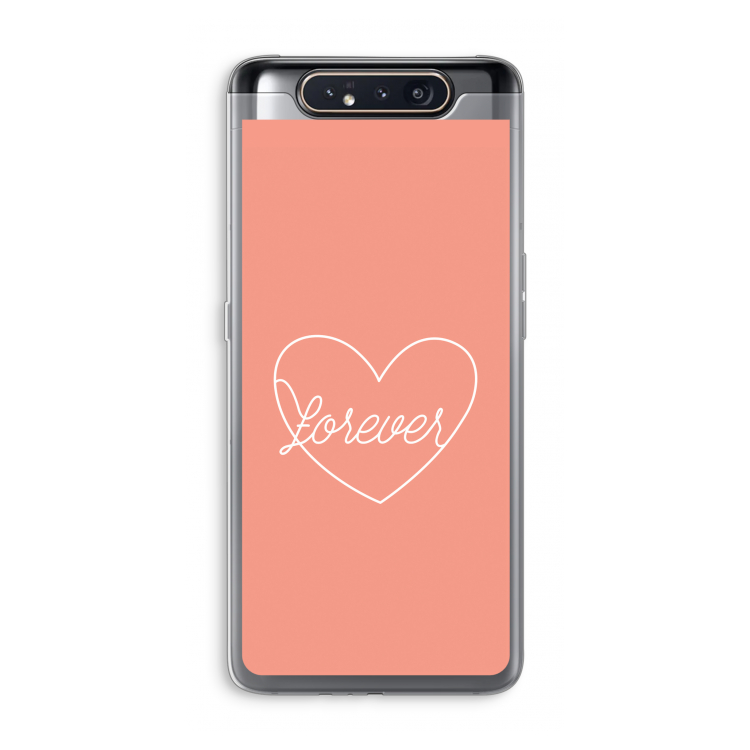 CaseCompany Forever heart: Samsung Galaxy A80 Transparant Hoesje