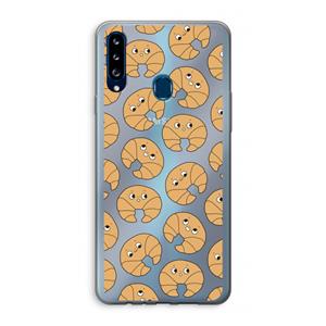CaseCompany Croissant: Samsung Galaxy A20s Transparant Hoesje