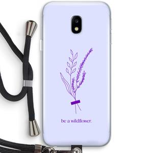 CaseCompany Be a wildflower: Samsung Galaxy J3 (2017) Transparant Hoesje met koord