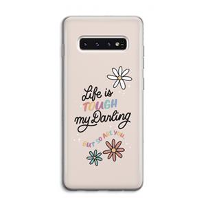 CaseCompany Tough Life: Samsung Galaxy S10 4G Transparant Hoesje
