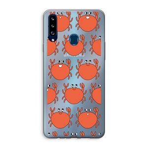 CaseCompany Krab: Samsung Galaxy A20s Transparant Hoesje