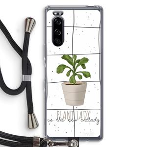 CaseCompany Kamerplant op vensterruit: Sony Xperia 5 Transparant Hoesje met koord