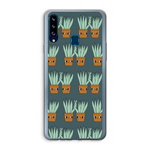 CaseCompany Sansevieria: Samsung Galaxy A20s Transparant Hoesje