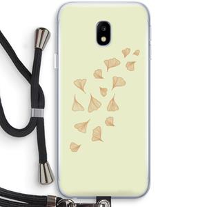 CaseCompany Falling Leaves: Samsung Galaxy J3 (2017) Transparant Hoesje met koord