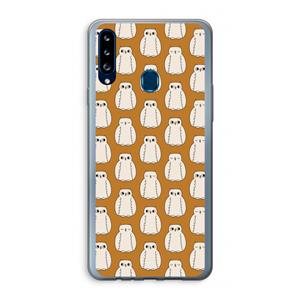CaseCompany Uilen: Samsung Galaxy A20s Transparant Hoesje