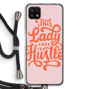 CaseCompany Hustle Lady: Samsung Galaxy A22 5G Transparant Hoesje met koord
