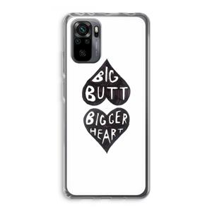 CaseCompany Big butt bigger heart: Xiaomi Redmi Note 10 Pro Transparant Hoesje