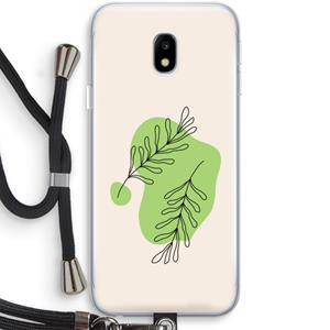CaseCompany Beleaf in you: Samsung Galaxy J3 (2017) Transparant Hoesje met koord
