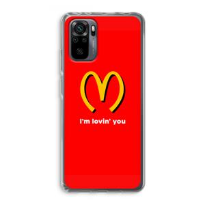 CaseCompany I'm lovin' you: Xiaomi Redmi Note 10 Pro Transparant Hoesje