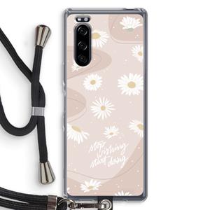 CaseCompany Daydreaming becomes reality: Sony Xperia 5 Transparant Hoesje met koord