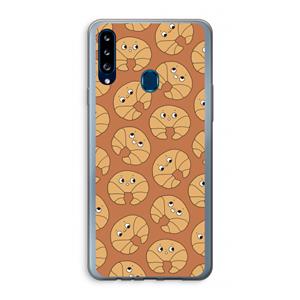 CaseCompany Croissant: Samsung Galaxy A20s Transparant Hoesje