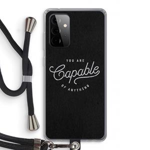 CaseCompany Capable: Samsung Galaxy A72 5G Transparant Hoesje met koord