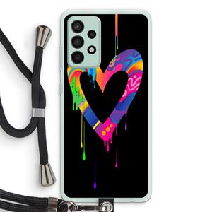 CaseCompany Melts My Heart: Samsung Galaxy A52s 5G Transparant Hoesje met koord