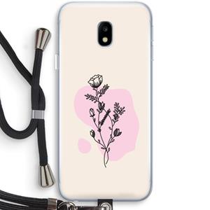 CaseCompany Roses are red: Samsung Galaxy J3 (2017) Transparant Hoesje met koord