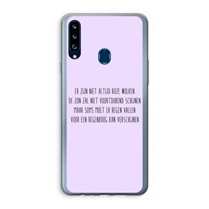 CaseCompany Regenboog: Samsung Galaxy A20s Transparant Hoesje