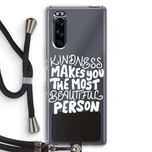 CaseCompany The prettiest: Sony Xperia 5 Transparant Hoesje met koord