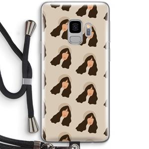 CaseCompany Bonjour mon amour: Samsung Galaxy S9 Transparant Hoesje met koord