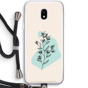 CaseCompany Violets are blue: Samsung Galaxy J3 (2017) Transparant Hoesje met koord