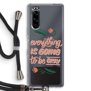 CaseCompany Optimistic flower girl: Sony Xperia 5 Transparant Hoesje met koord
