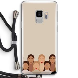 CaseCompany Girls girls girls: Samsung Galaxy S9 Transparant Hoesje met koord