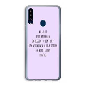 CaseCompany Relatief: Samsung Galaxy A20s Transparant Hoesje