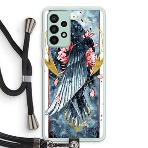 CaseCompany Golden Raven: Samsung Galaxy A52s 5G Transparant Hoesje met koord