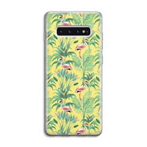 CaseCompany Flamingo party: Samsung Galaxy S10 4G Transparant Hoesje