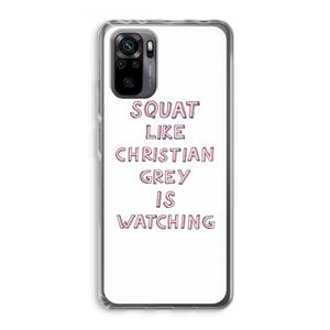 CaseCompany Christian Grey: Xiaomi Redmi Note 10 Pro Transparant Hoesje