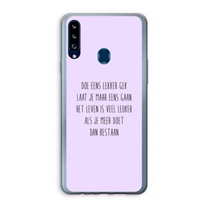 CaseCompany Gek: Samsung Galaxy A20s Transparant Hoesje