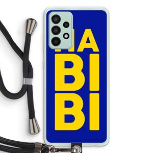 CaseCompany Habibi Blue: Samsung Galaxy A52s 5G Transparant Hoesje met koord