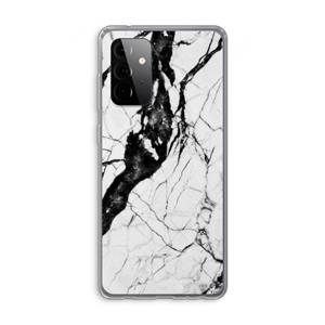 CaseCompany Witte marmer 2: Samsung Galaxy A72 Transparant Hoesje