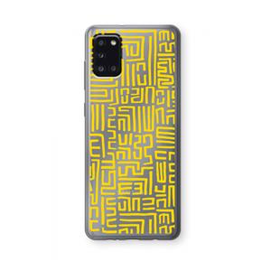 CaseCompany Majorelle Blue Print: Samsung Galaxy A31 Transparant Hoesje