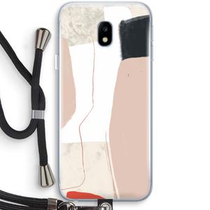 CaseCompany Lava: Samsung Galaxy J3 (2017) Transparant Hoesje met koord